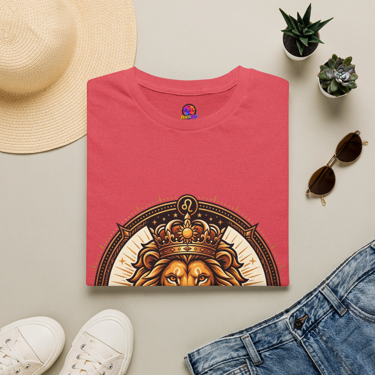 Leo Zodiac Lion T-Shirt — "Confidence Comes Naturally, I'm a Leo" Astrology Tee