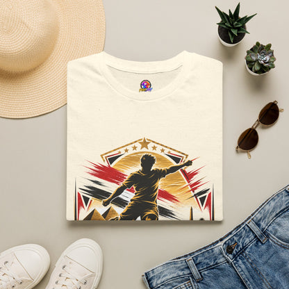 Egypt Soccer Player Nile Fire Graphic T-Shirt — Retro Athletic Team Tee