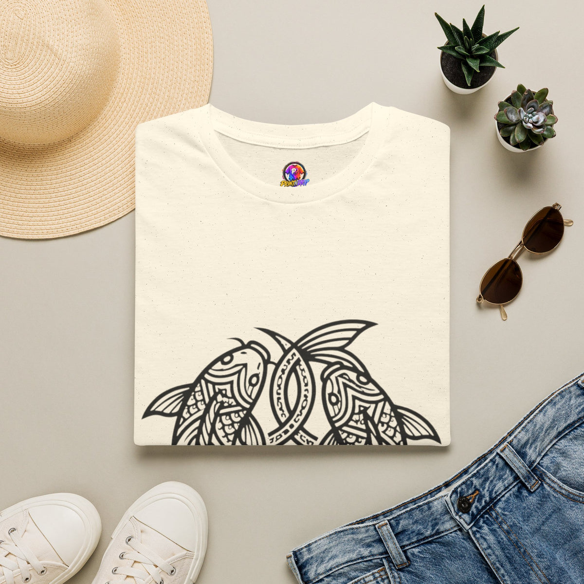 T-Shirt — Intricate Tribal Turtle Line Art Graphic Tee