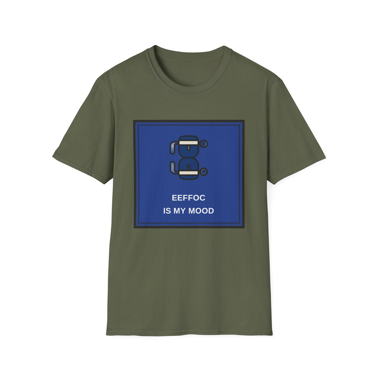 T‑Shirt — 'BeeFoc Is My Mood' Blue Robot Graphic Tee - Trending Now - August 2026