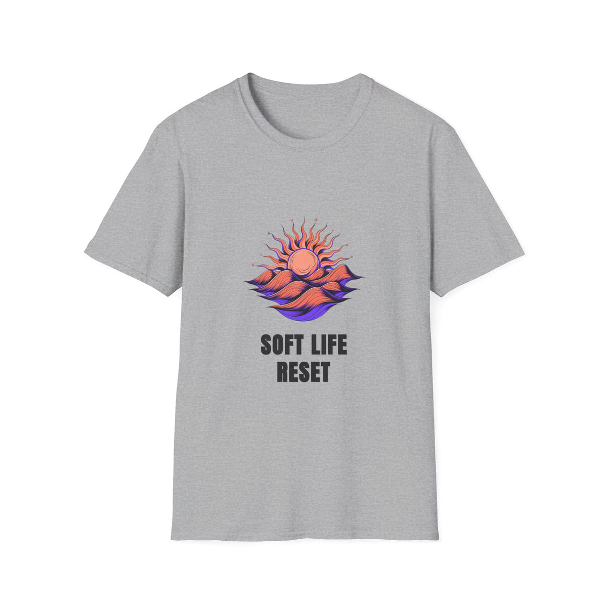 Soft Life Reset T-Shirt — Sun & Waves Graphic Tee - Trending Now - August 2026