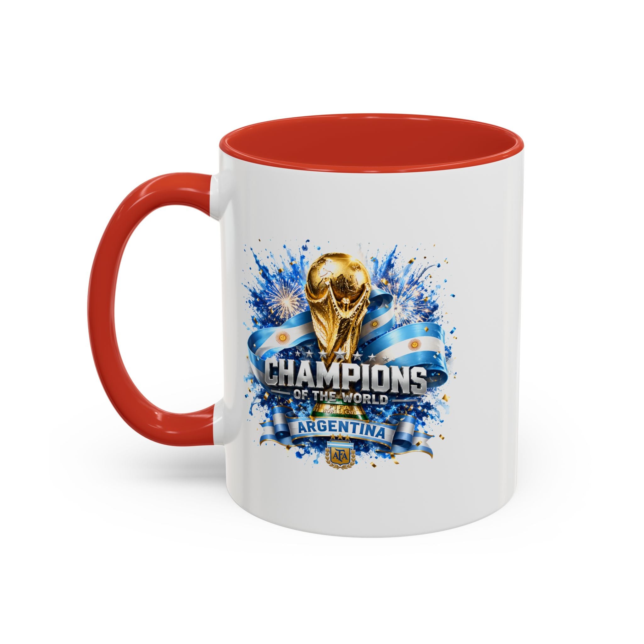 Argentina World Cup Champions Coffee Mug — 'Champions of the World' Accent Mug