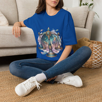 Libra Scales Zodiac T-Shirt — Celestial Astrology Graphic Tee
