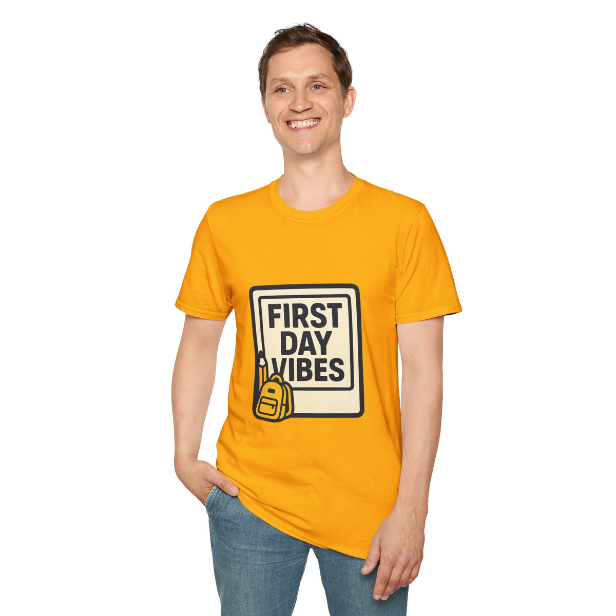 First Day Vibes T-Shirt — 'First Day' Retro Badge Tee - Trending Now - September 2026