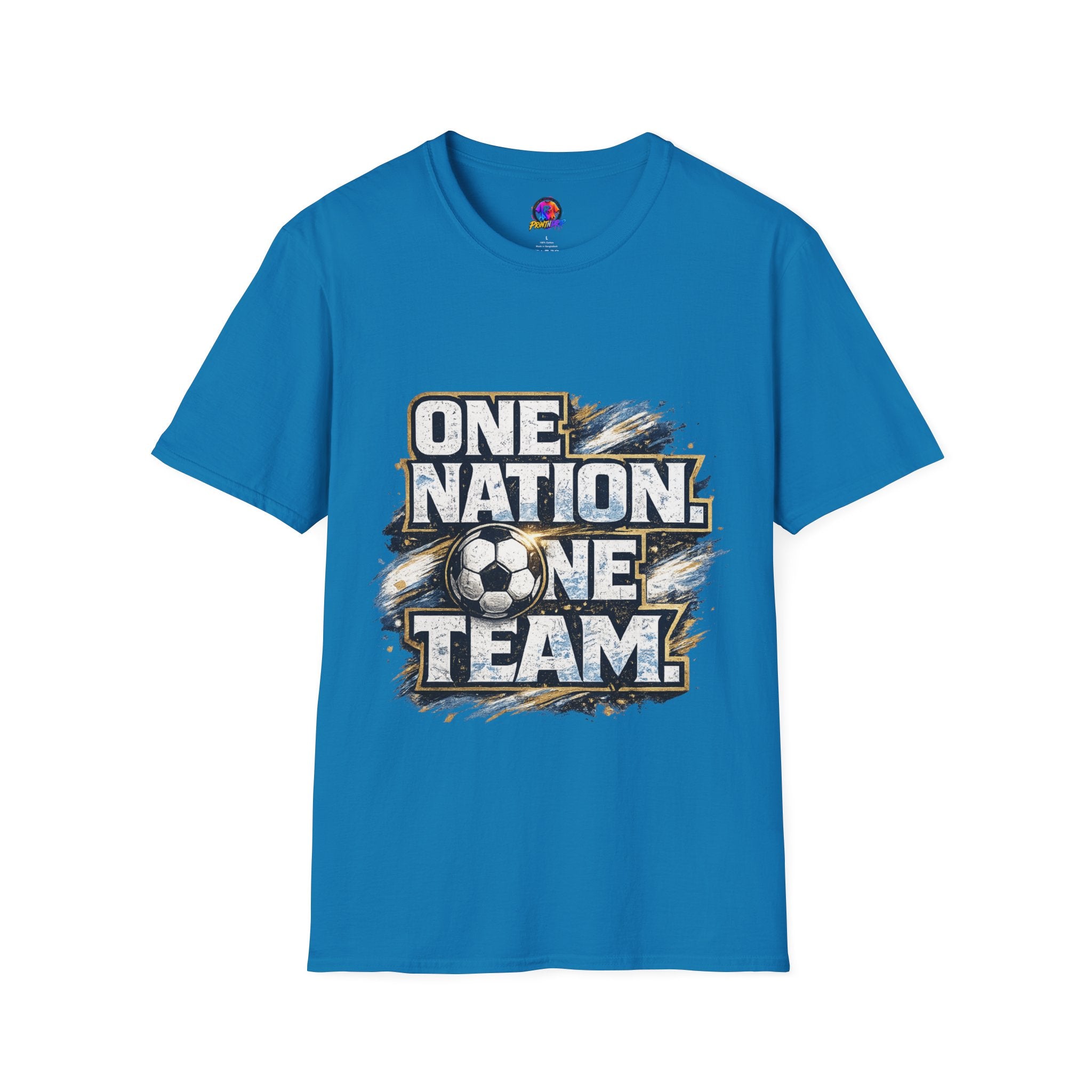 One Nation One Team Soccer T-Shirt — Supportive Fan Tee