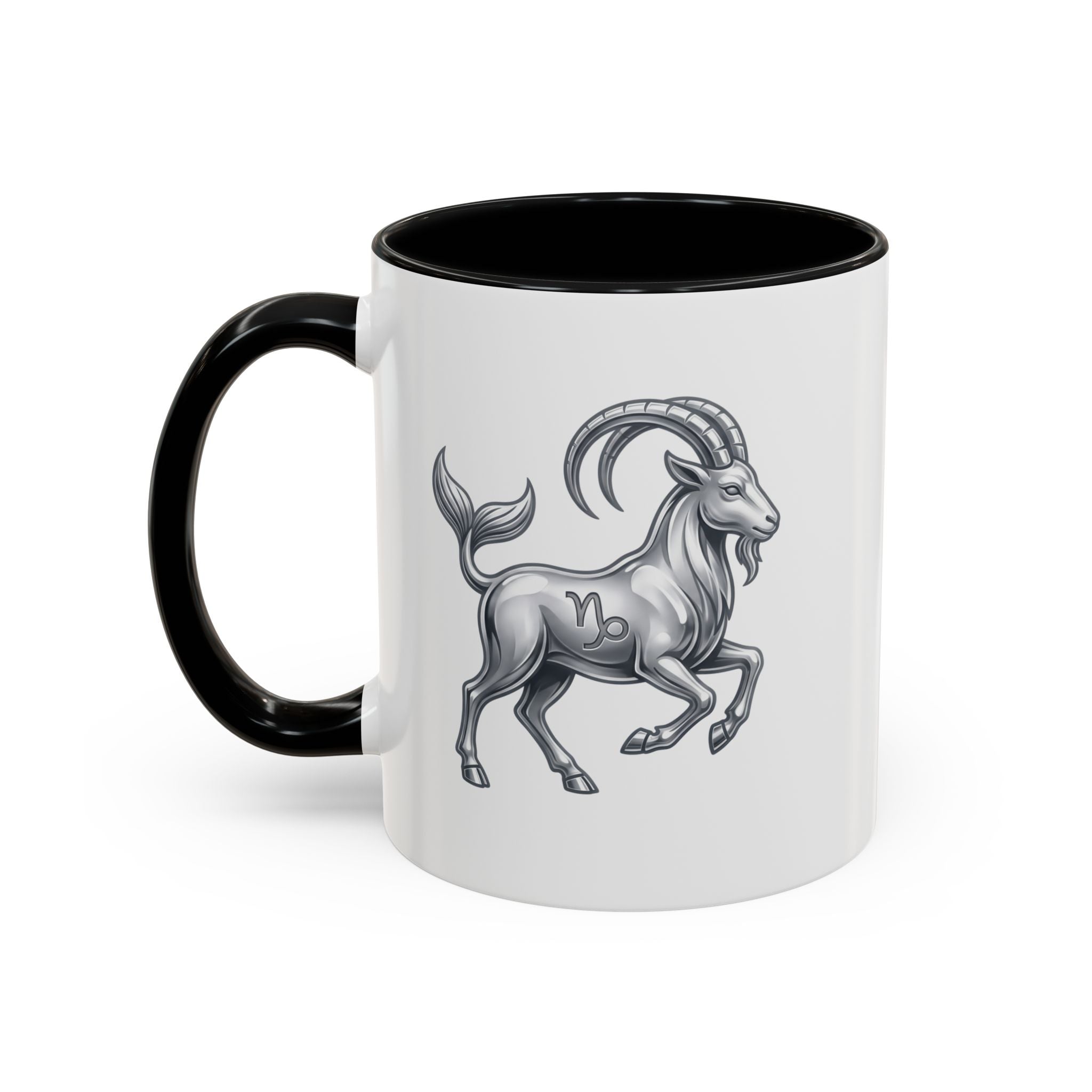 Capricorn Zodiac Accent Coffee Mug — Capricorn Goat Horoscope Gift