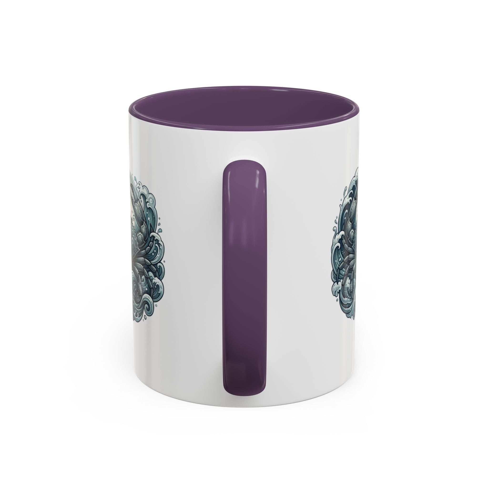 Crab Wave Accent Coffee Mug — Nautical Ocean Art