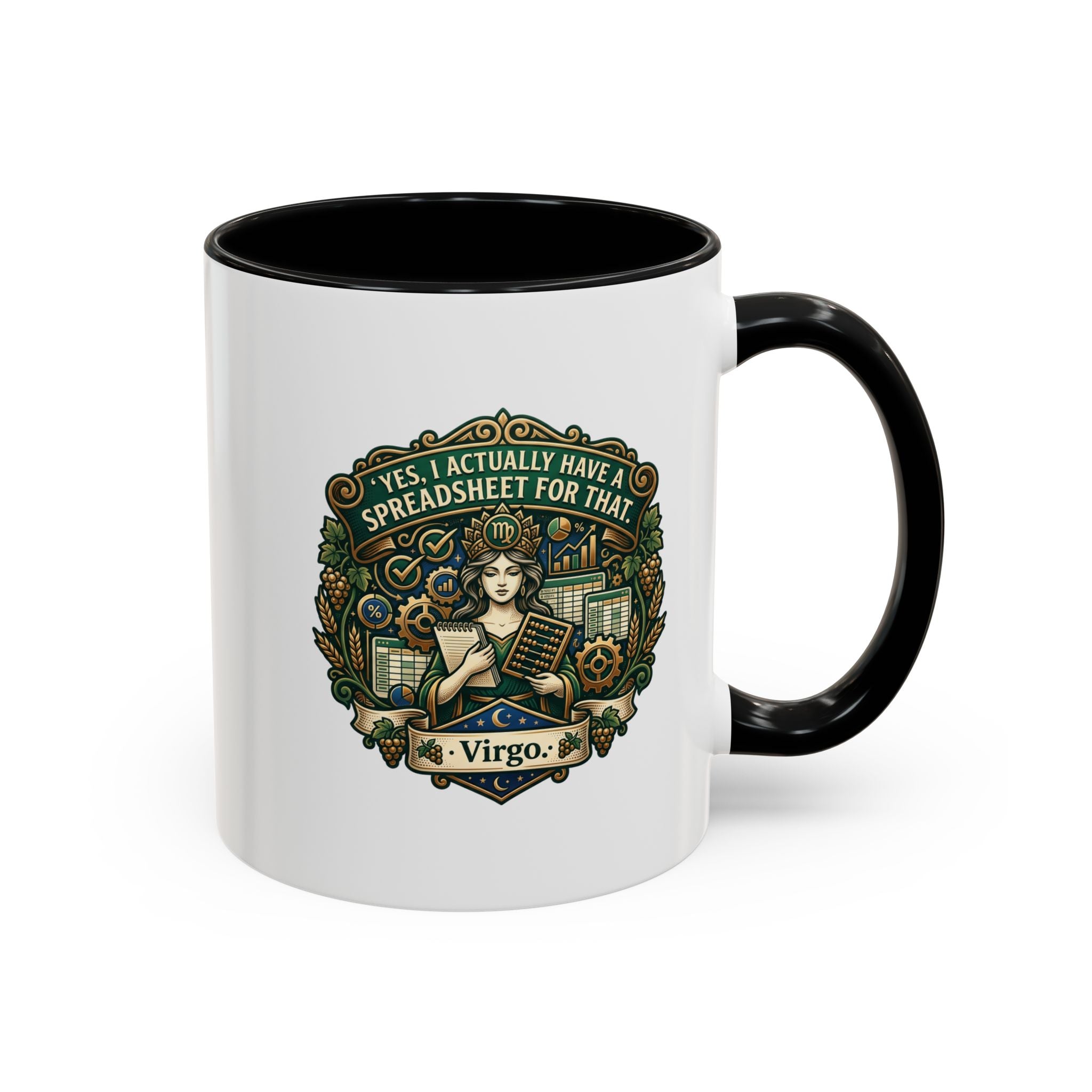 Virgo Coffee Mug - "Yes, I Actually Have a Spreadsheet for That" Accent Mug (11/15oz)