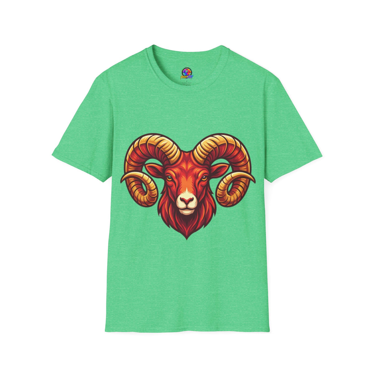 Aries Zodiac Ram Skull T-Shirt — Bold Goat Horn Graphic Tee (Aries/Zodiac)