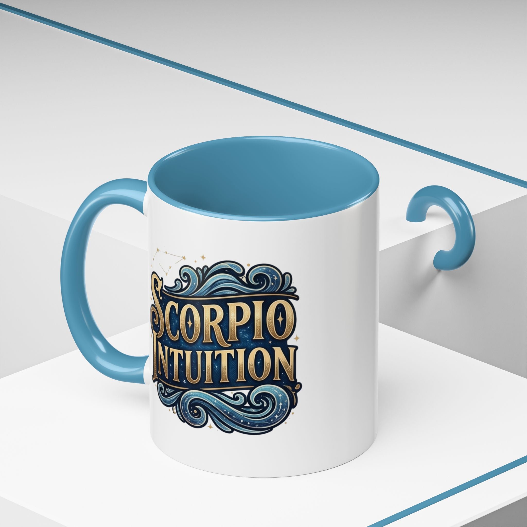 Scorpio Intuition Accent Coffee Mug — Zodiac Astrology Gift