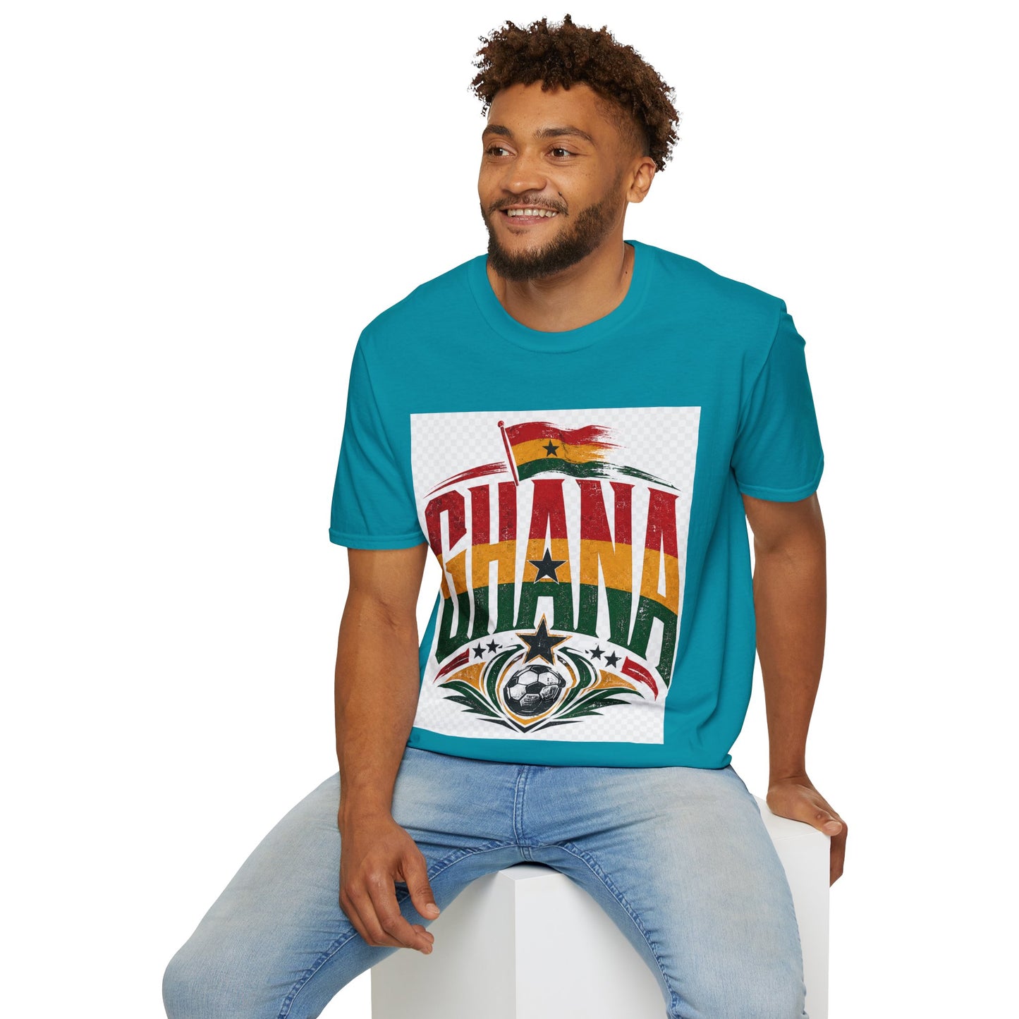 Ghana Flag Soccer T-Shirt — Retro Ghana Pride Football Tee