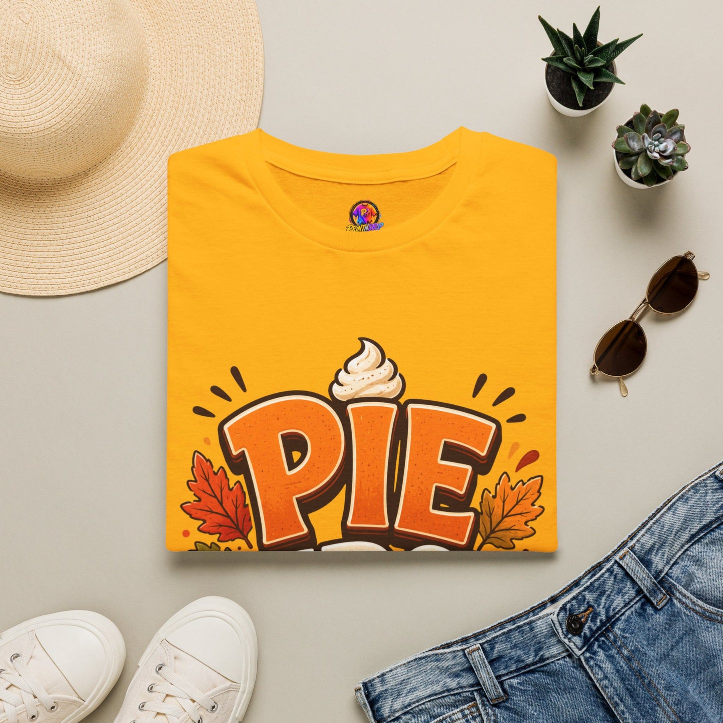 Pie First T-Shirt — Funny Thanksgiving Pumpkin Pie Graphic Tee