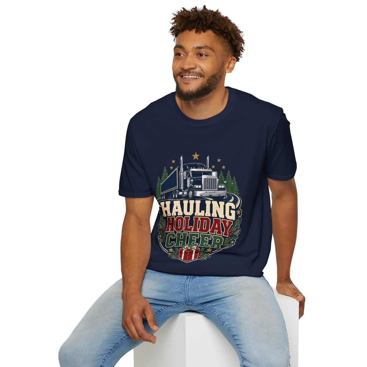 Christmas Truck T‑Shirt — "Hauling Holiday Cheer" Festive Trucker Tee