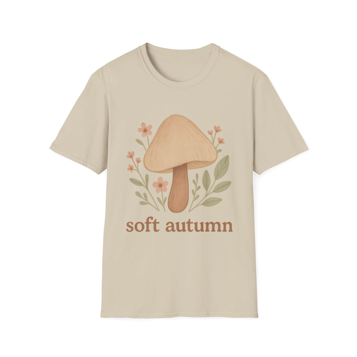 Mushroom Graphic T-Shirt — 'soft autumn' Cozy Nature Tee - Trending Now - September 2026