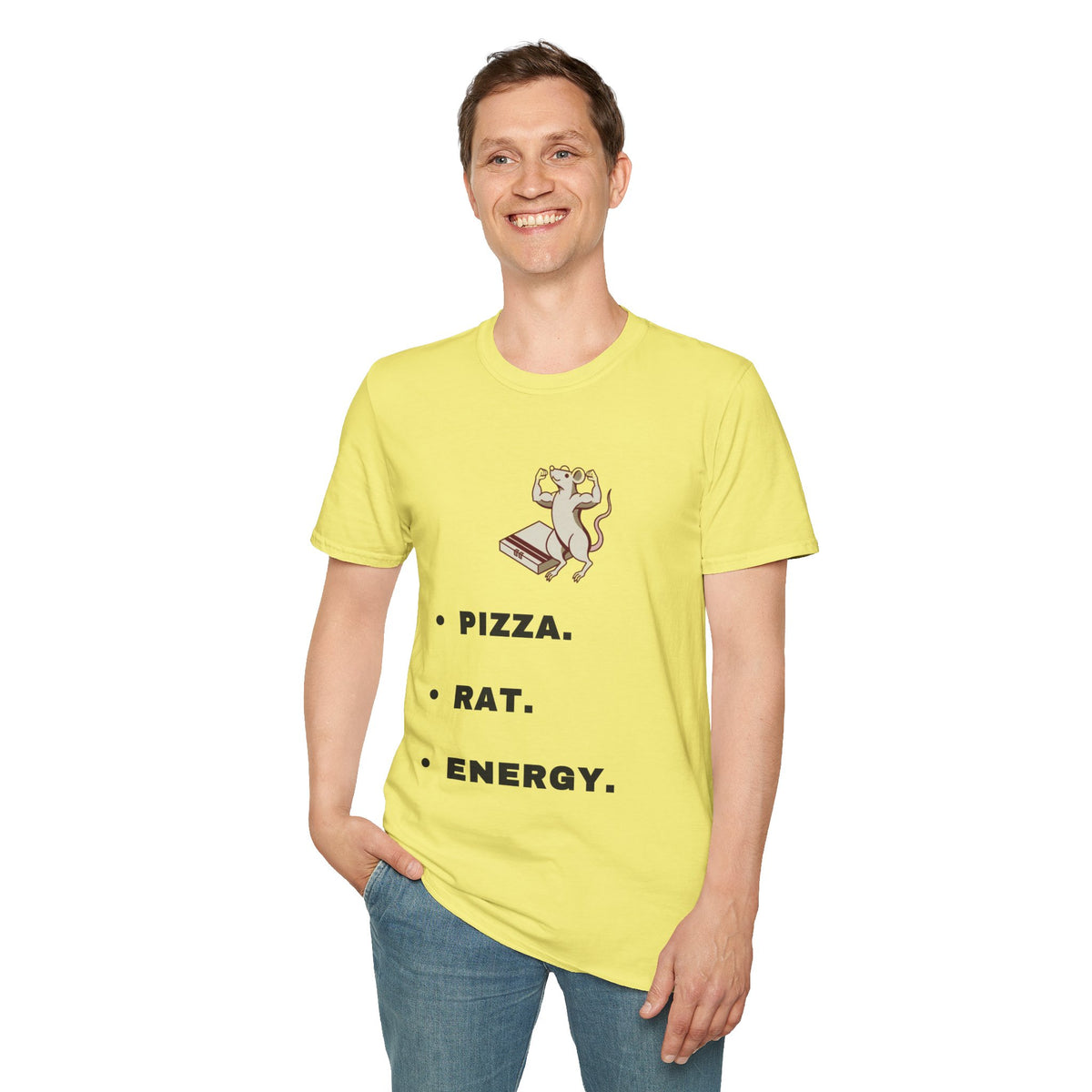 Pizza. Rat. Energy. T-Shirt — Cute Dancing Rat Pizza Graphic Tee - Trending Now - September 2026