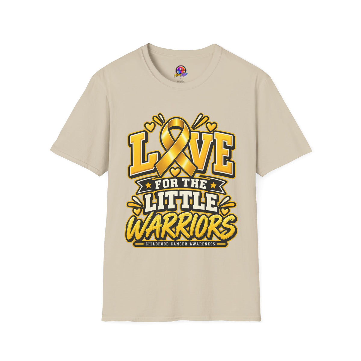 Childhood Cancer Awareness T-Shirt — "Love for the Little Warriors" Yellow Ribbon