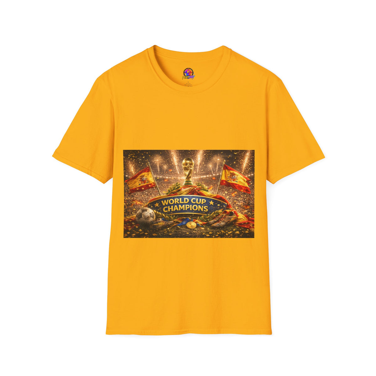 World Cup Champions T-Shirt — Spanish Football Victory Design