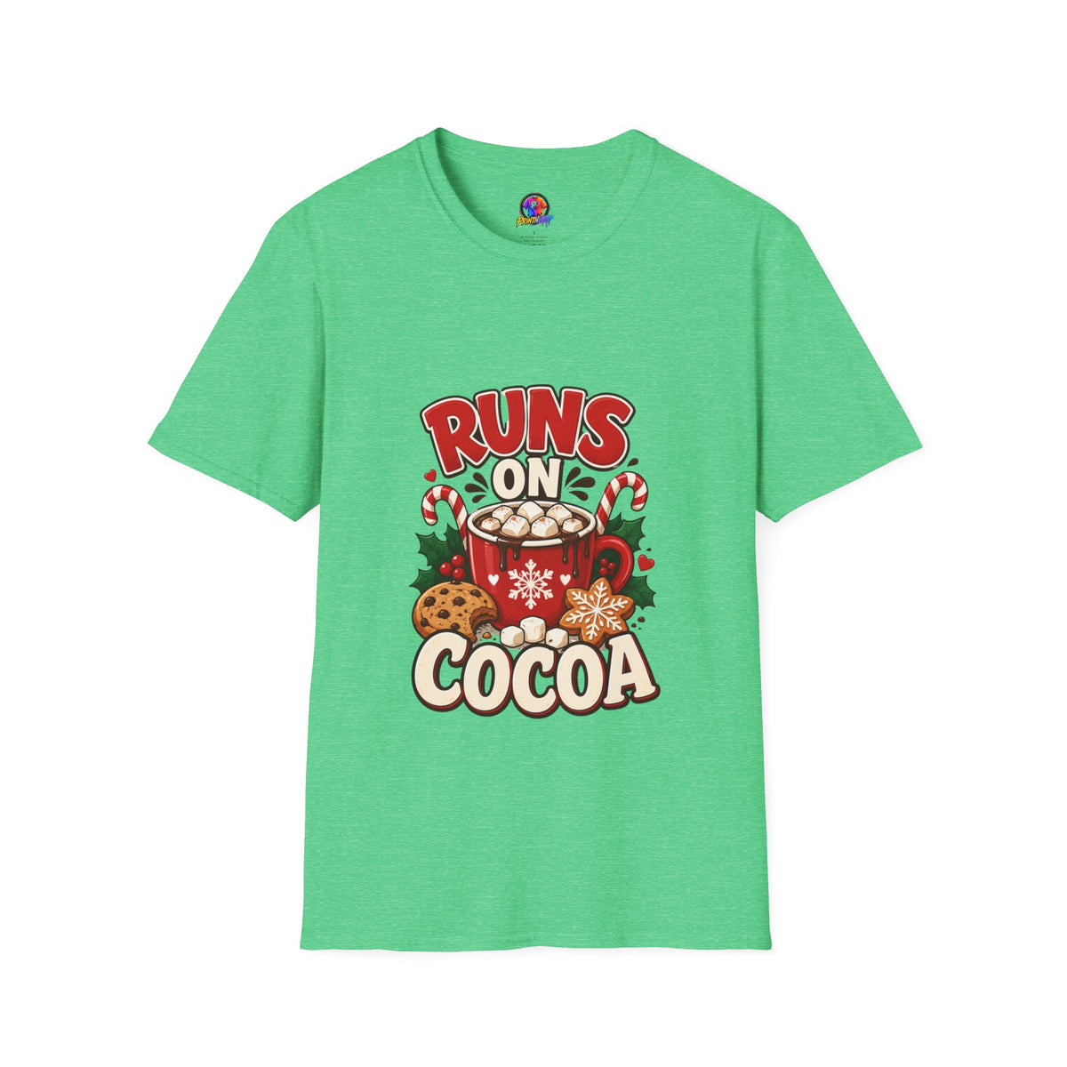 T-Shirt — Runs On Cocoa Holiday Graphic Tee