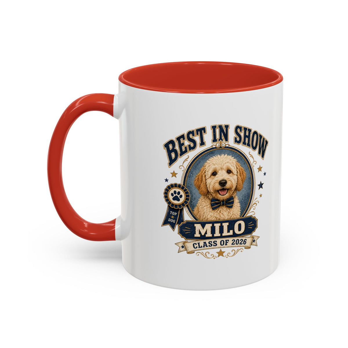 Milo Bailey Dog Dad Mom Best in Show Milo Dog Coffee Mug — Class of 2026 Accent Mug