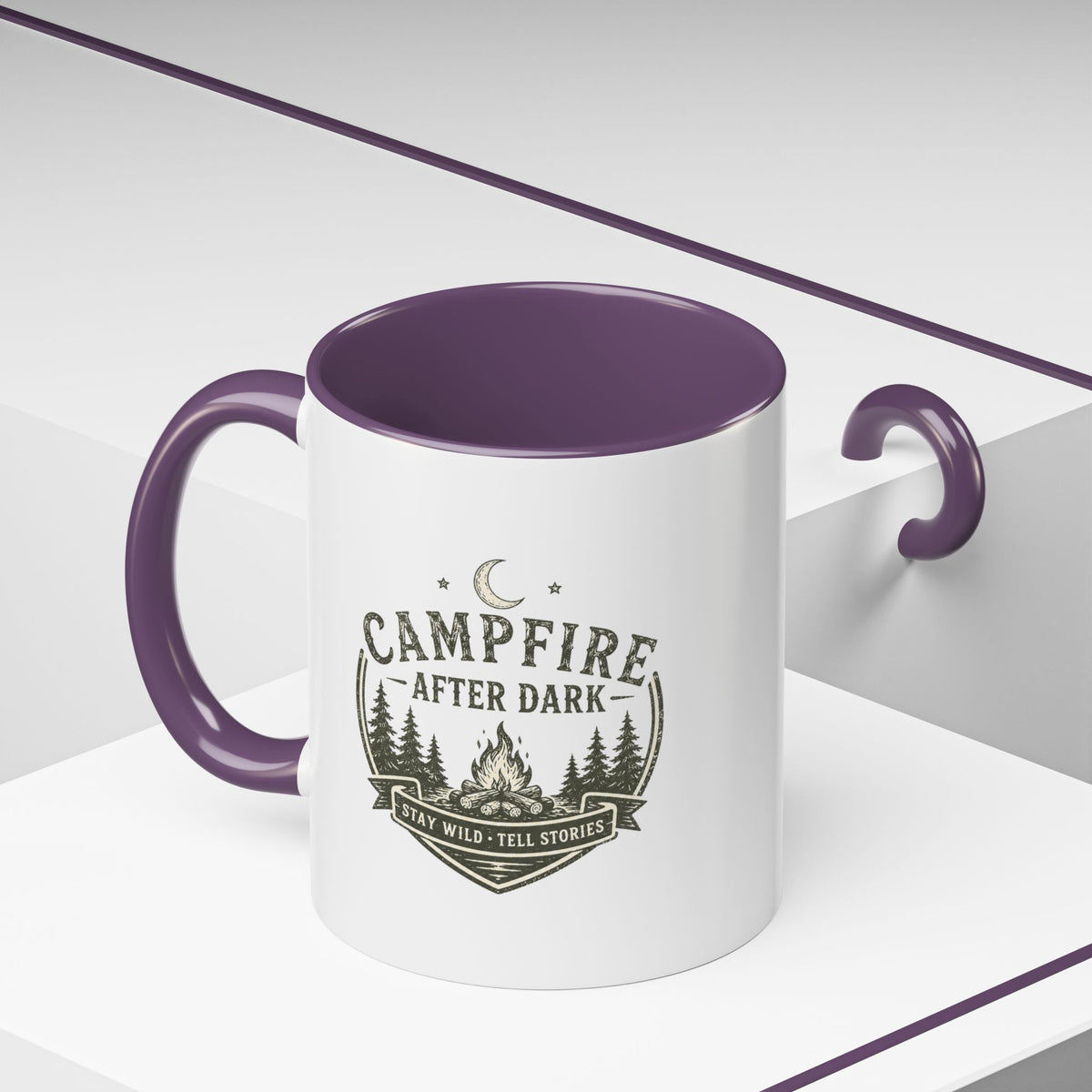 Milo Bailey Dog Dad Mom Campfire Coffee Mug – “Campfire After Dark” Rustic Camping  Accent Mug