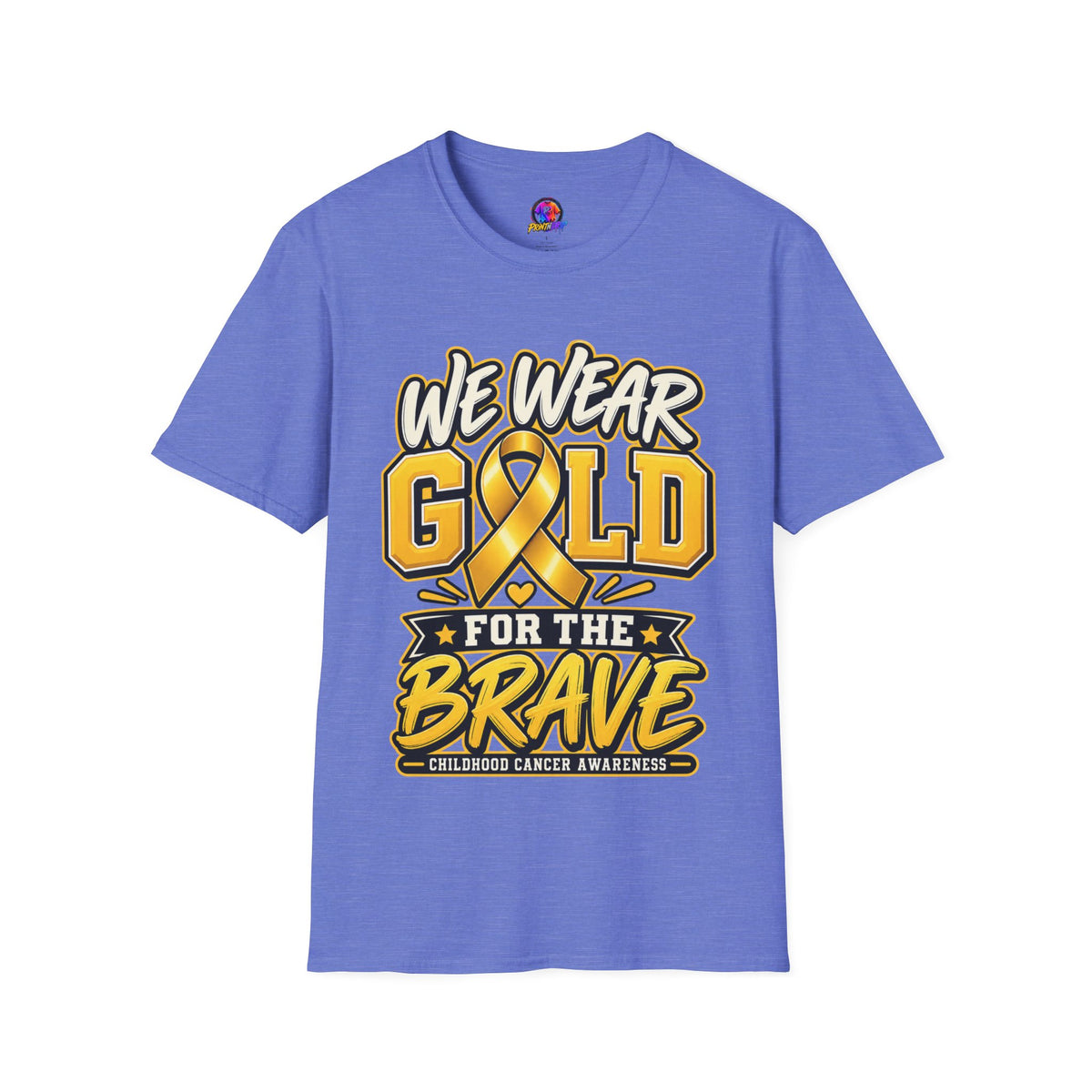 Childhood Cancer Awareness T-Shirt — "We Wear Gold For The Brave"