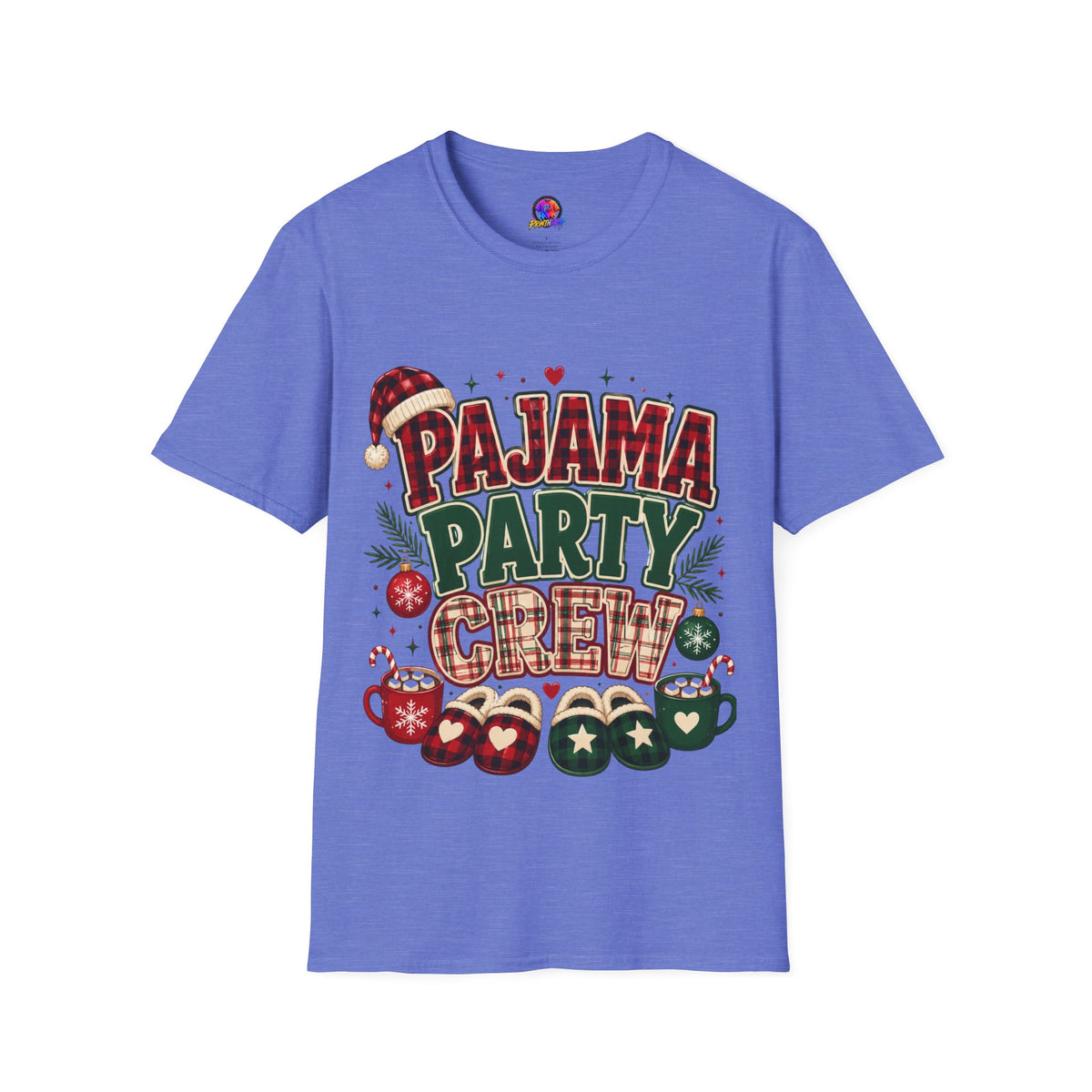 Pajama Party Crew T‑Shirt — Festive Christmas Lounge Tee