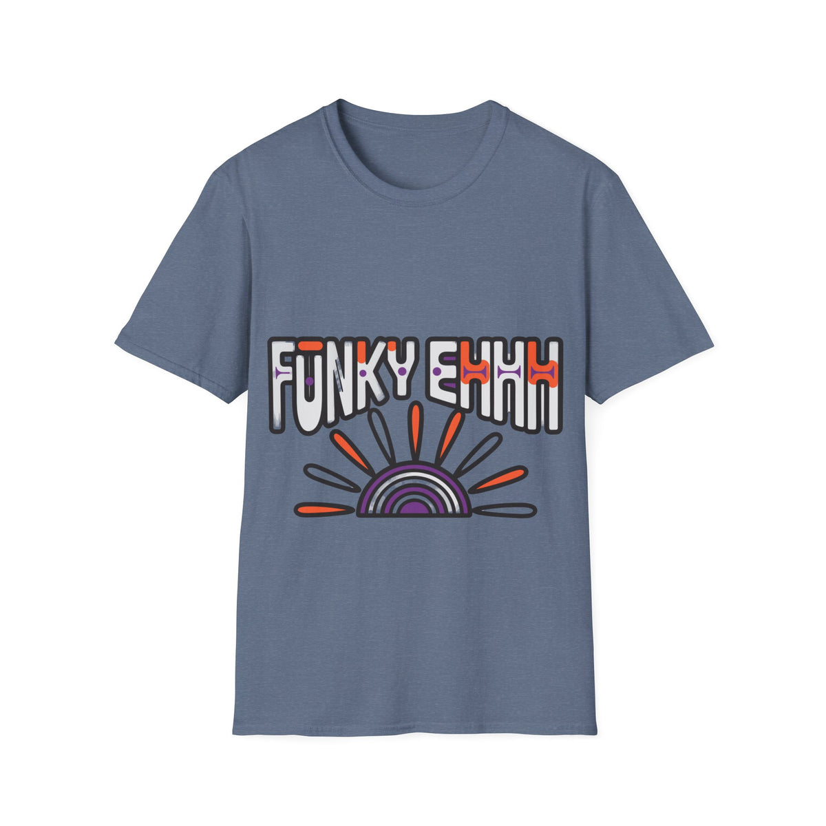 "Funky Ehhh" Retro Rainbow Tee | Groovy 70s Slogan T-Shirt - Trending Now - September 2026