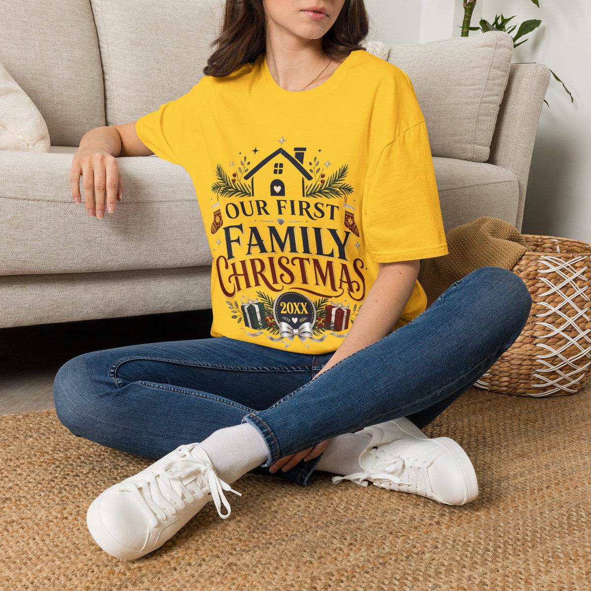 T-Shirt — Our First Family Christmas Personalized Tee