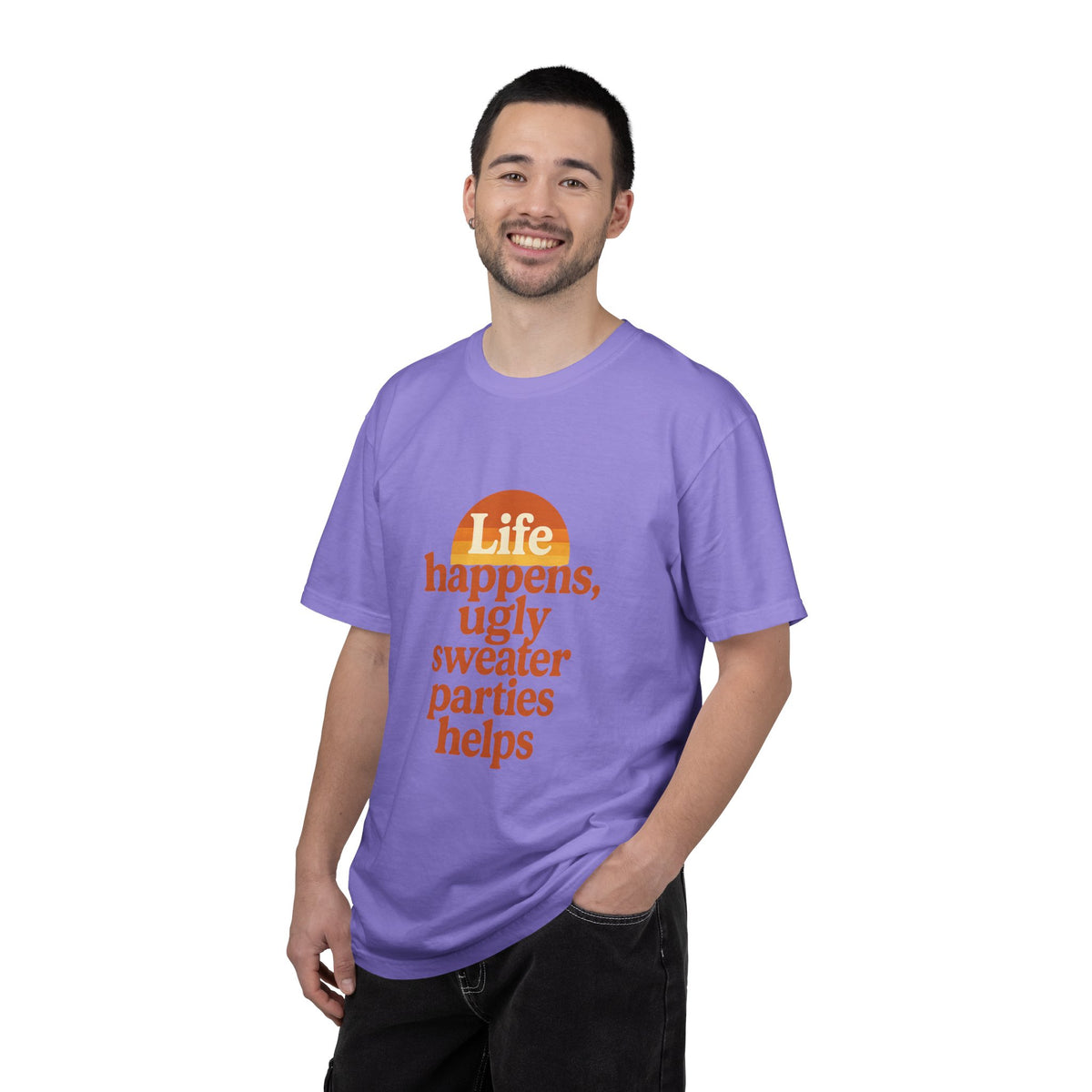 Life Happens Ugly Sweater Parties Helps T-Shirt - Trending Now - October 2026