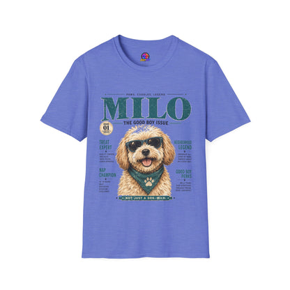 Milo 'The Good Boy Issue' T-Shirt — Cute Dog Magazine Cover Tee