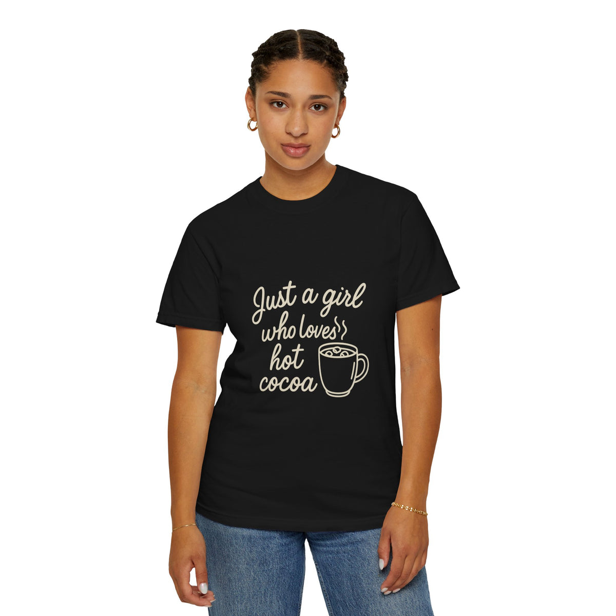 Hot Cocoa Lover T-Shirt — "Just a Girl Loves Hot Cocoa" Graphic Tee - Trending Now - October 2026