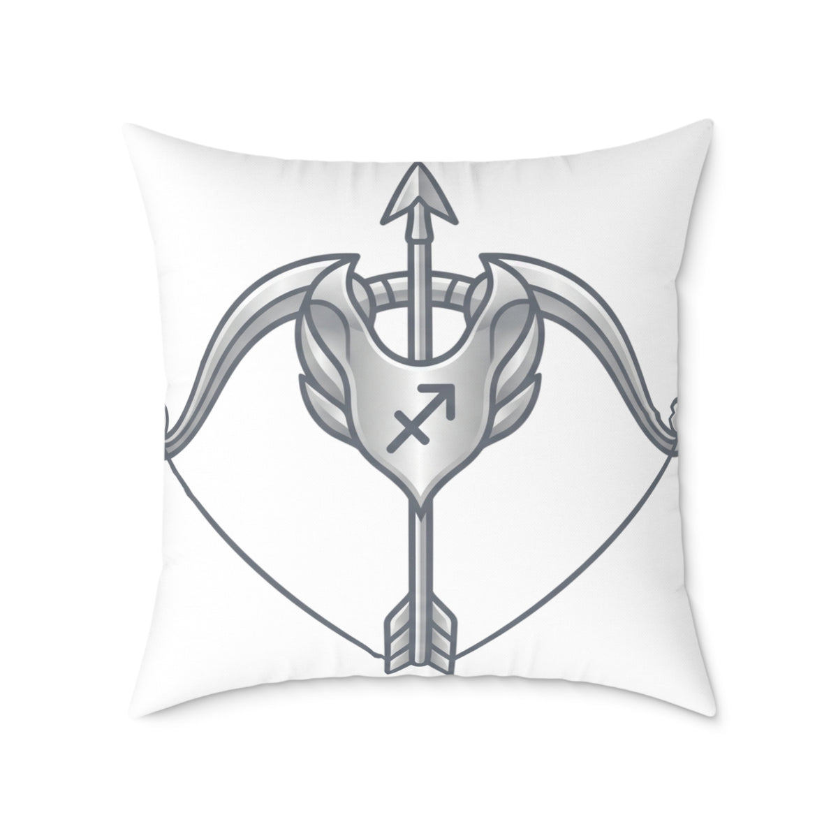 Sagittarius Zodiac Arrow Astrological Square Poly Canvas Pillow