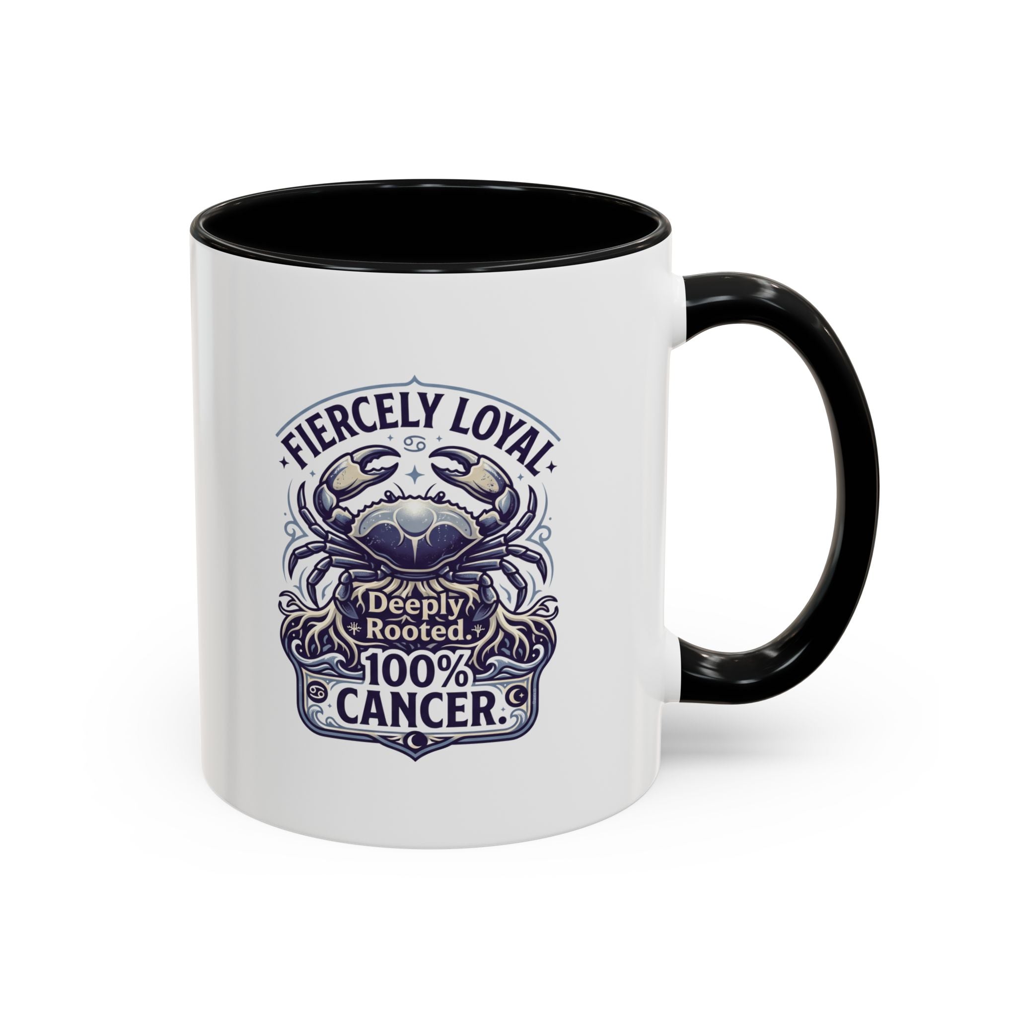 Cancer Zodiac Coffee Mug – "Fiercely Loyal, Deeply Rooted" Accent Mug