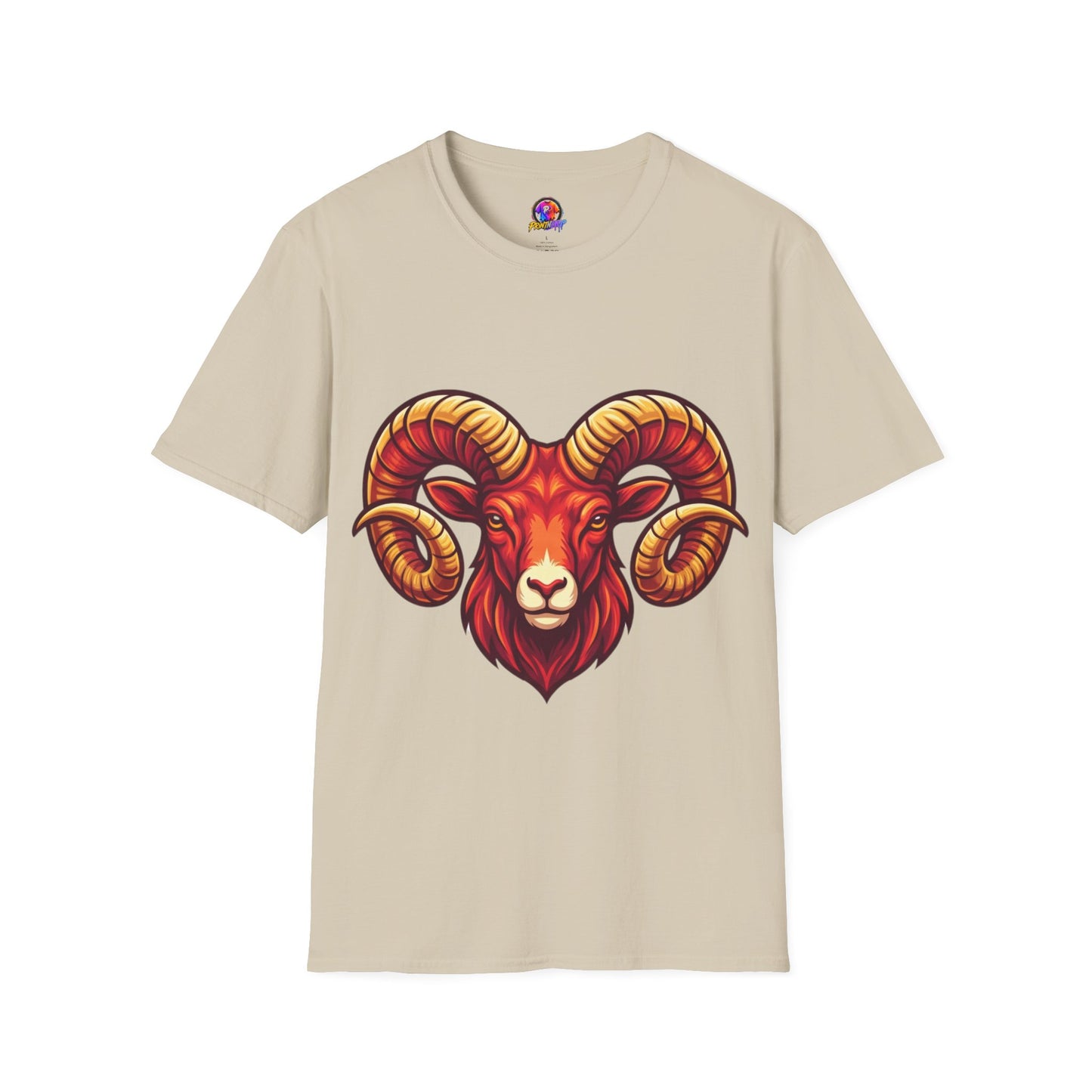 Ram Skull T-Shirt — Bold Goat Horn Graphic Tee (Aries/Zodiac)