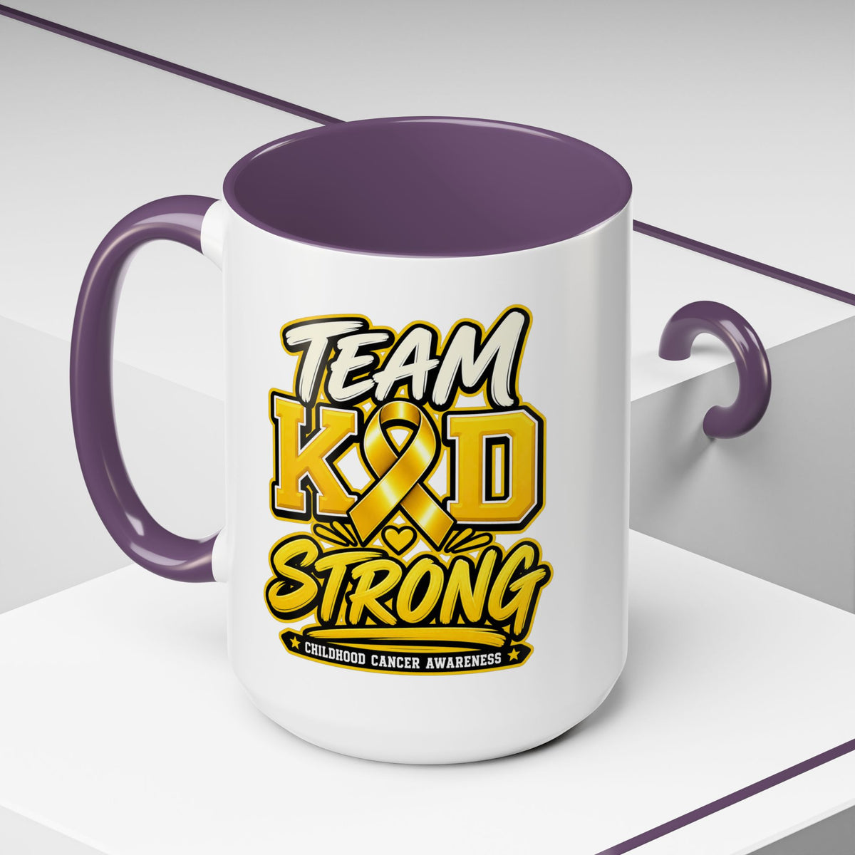 Team KID Strong Childhood Cancer Awareness Coffee Mug