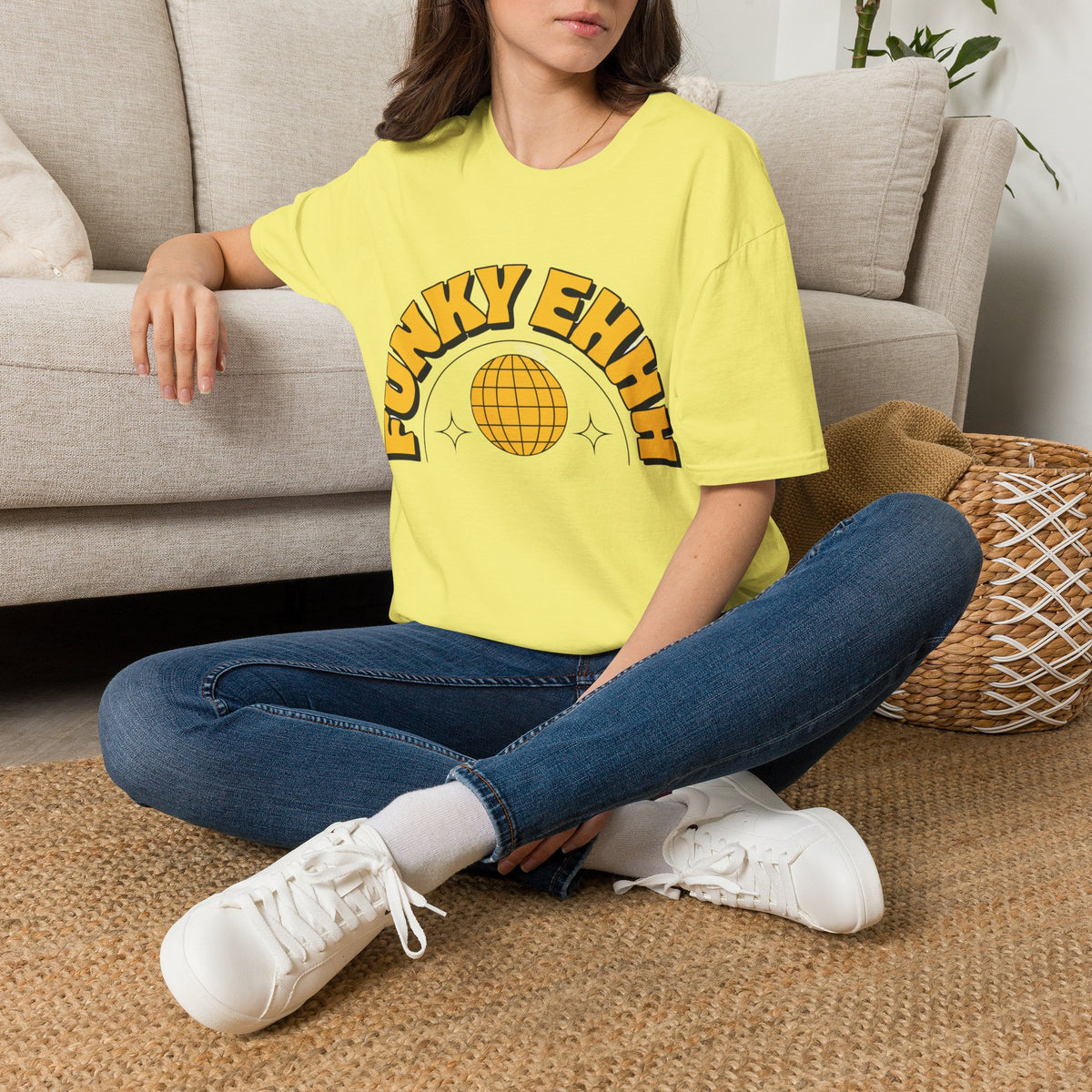 Funky Ehhh T-Shirt — Retro Yellow Disco Graphic Tee - Trending Now - August 2026