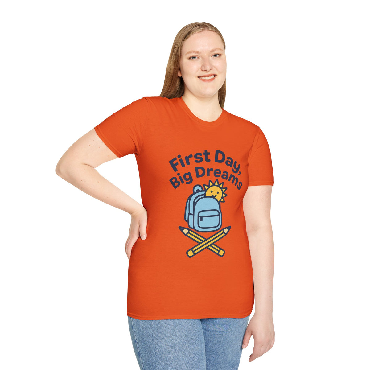 First Day Big Dreams T-Shirt — Cute Backpack & Pencil Back-to-School Tee - Trending Now - August 2026
