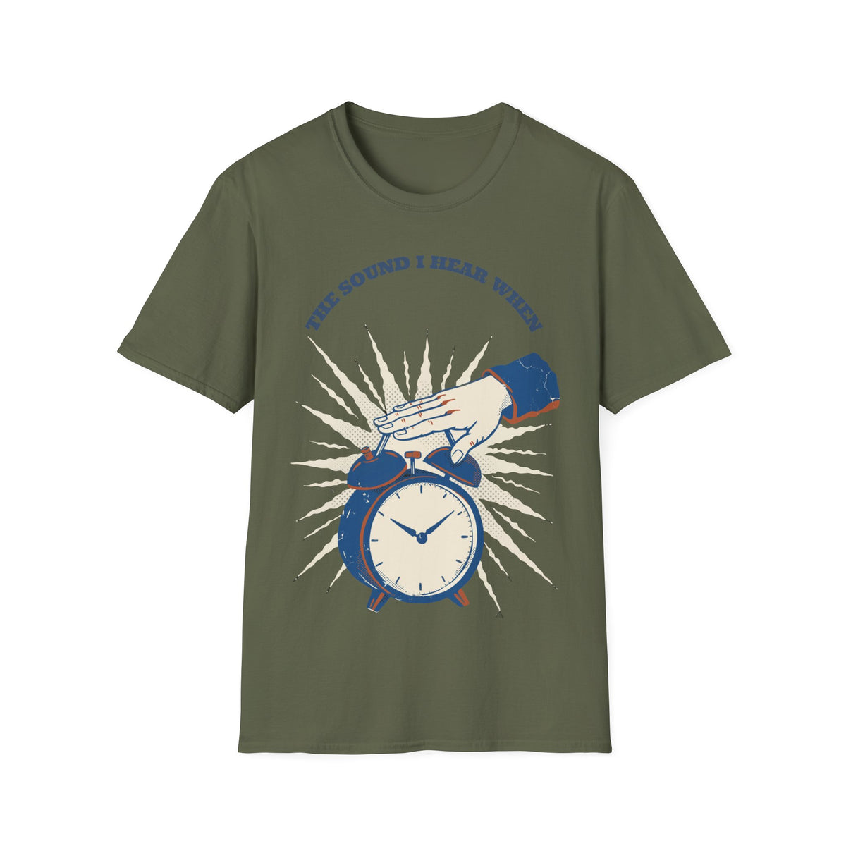"The Sound I Hear When" Retro Alarm Clock Tee | Relatable Funny Quote T-Shirt - Trending Now - September 2026