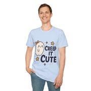"Creep It Cute" Funny Ghost Tee | Pastel Spooky Season Halloween T-Shirt - Trending Now - September 2026