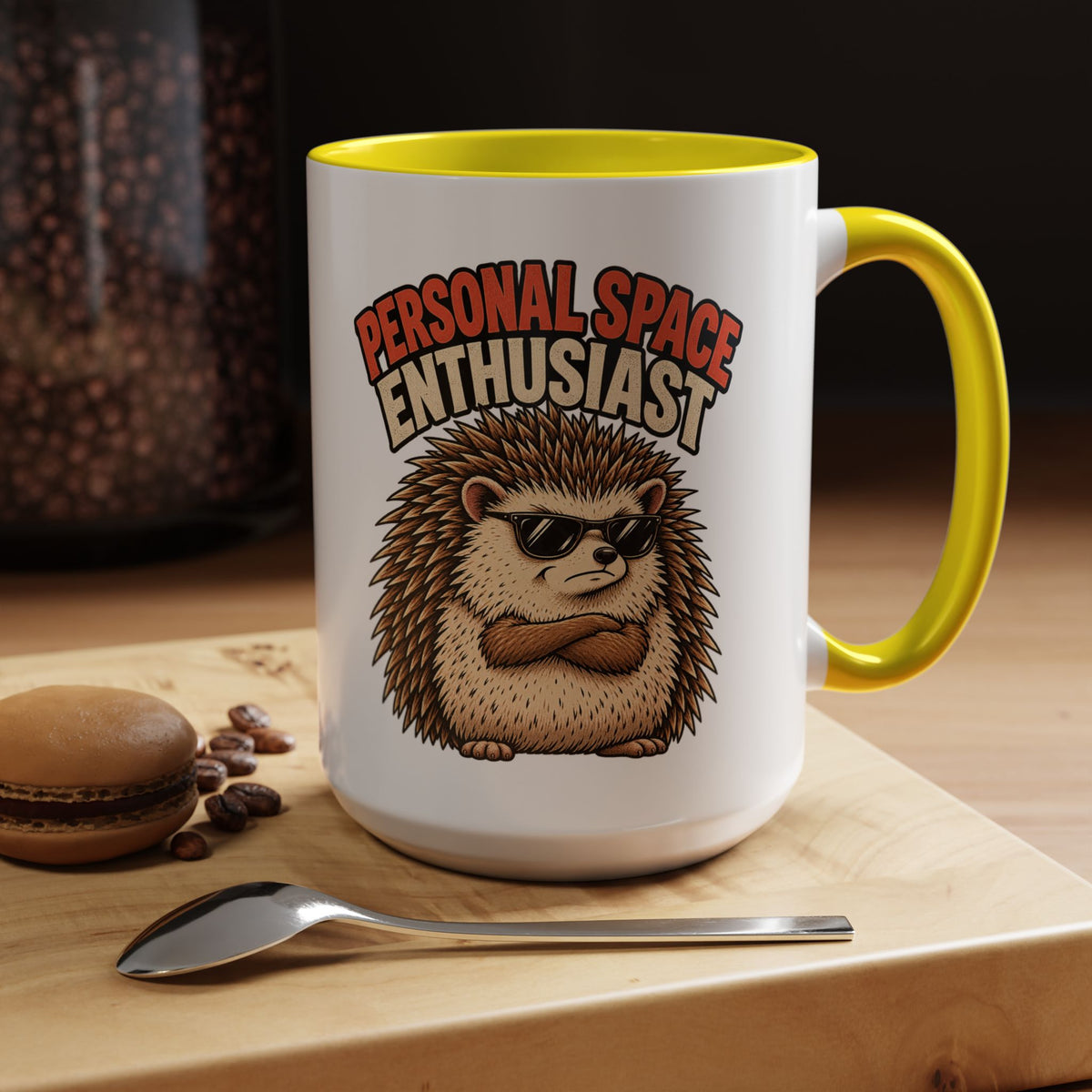Funny And Witty "Personal Space Enthusiast" Accent Coffee Mug (11, 15oz)