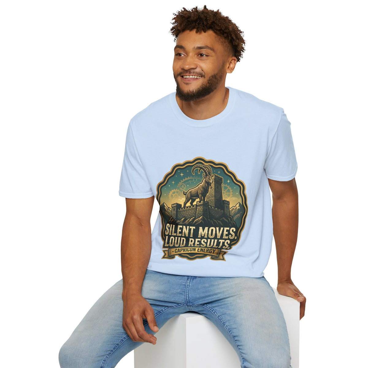 Capricorn Energy T-Shirt — "Silent Moves, Loud Results" Zodiac Tee