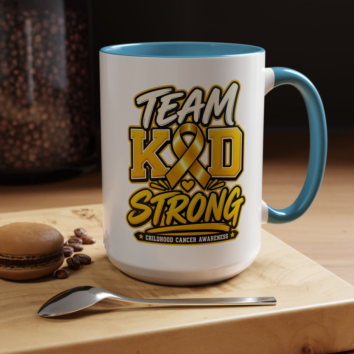 Team KID Strong Childhood Cancer Awareness Coffee Mug