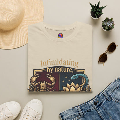 Intimidating by Nature T-Shirt — Scorpion & Snake Badge Design