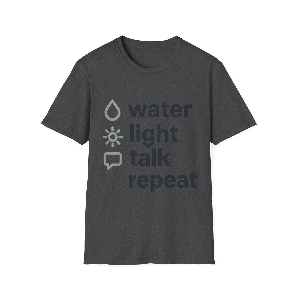 Eco Icons T-Shirt — Minimal 'water • light • forest' Graphic Tee - Trending Now - September 2026