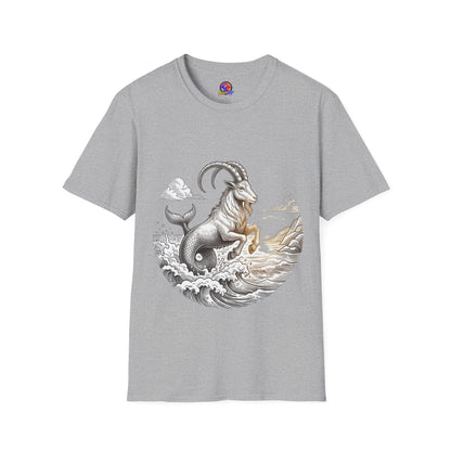 Capricorn Goat-Mermaid T-Shirt — Mythical Sea Goat Zodiac Tee
