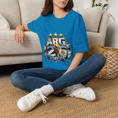 Argentina 26 Forever T‑Shirt — ARG Soccer World Cup 3‑Star Fan Tee