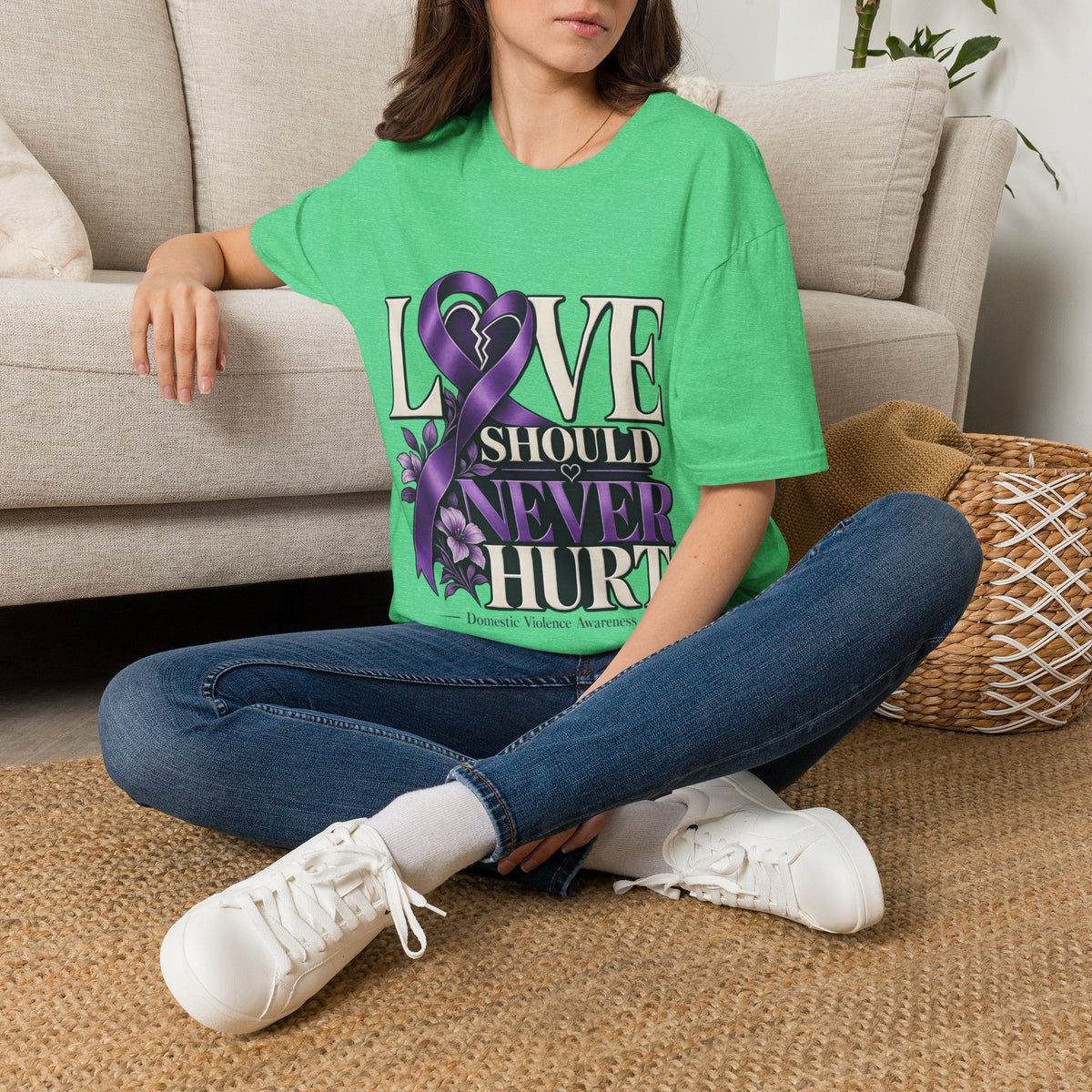 Love Should Never Hurt Domestic Violence Awareness T-Shirt