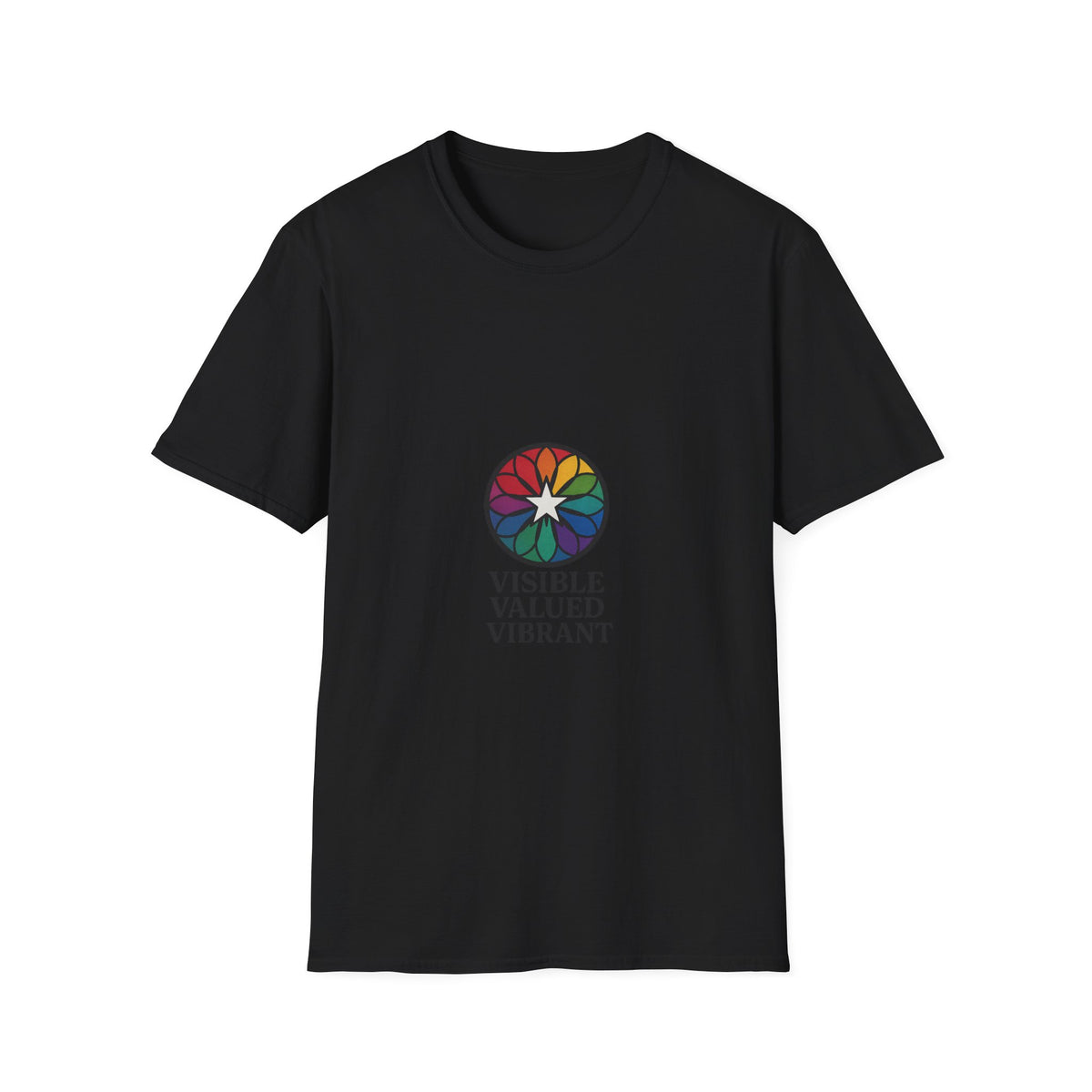 Visible Valued Vibrant T-Shirt — Rainbow Mandala Inclusivity Tee - Trending Now - October 2026