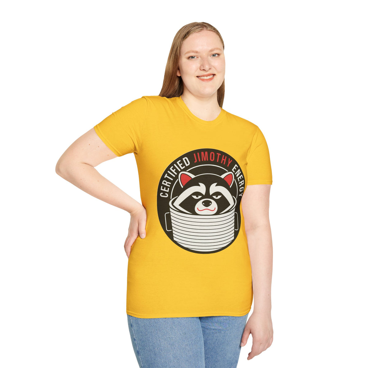 Jimothy Energy T-Shirt — Certified Raccoon Graphic Tee - Trending Now - August 2026