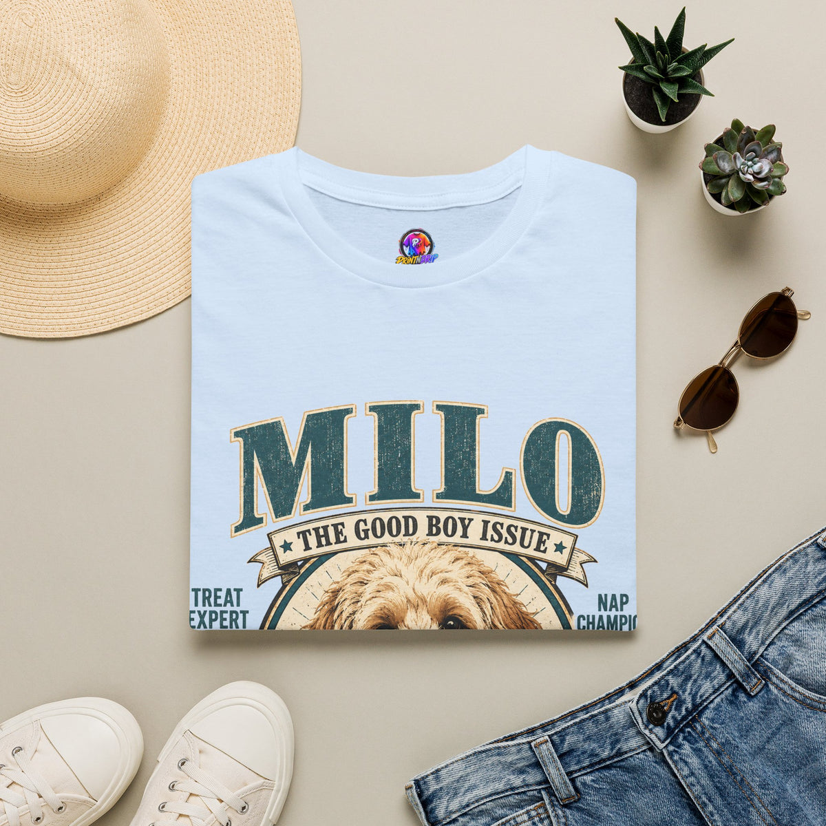 Milo 'The Good Boy Issue' T-Shirt — Cute Dog Portrait Tee